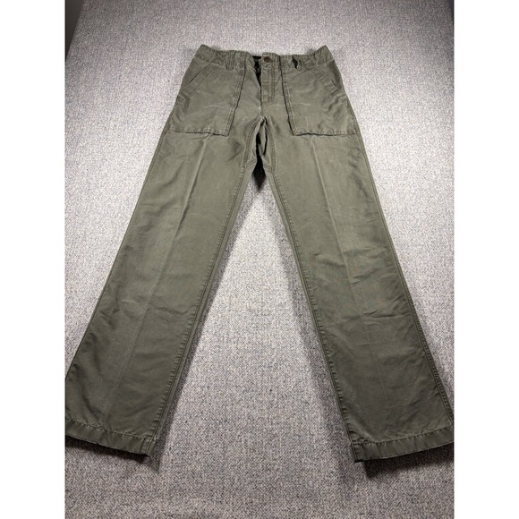 L.L. Bean Other - L.L. Bean Olive Flat Front Classic Fit Pants Jeans 100% Cotton Mens 32x34
